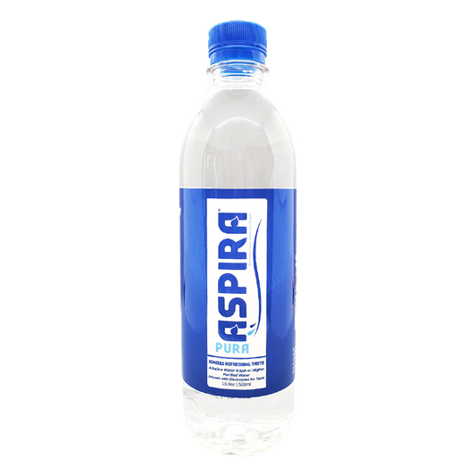 Aspira Pura, (12 or 24 Pack, 16.9oz), Ionized Bottled Water, Infused Premium Electrolytes for Rehydration, UV & Ozone treatment for the Smoothest and Purest Taste, Alkaline water ph 9.5 or Higher